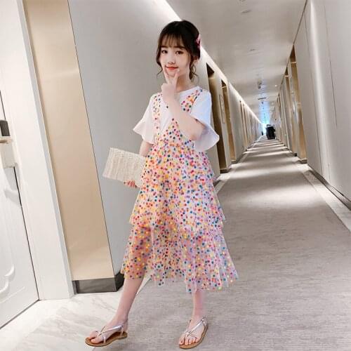 14 years old girls dot dress summer 2020 teenage fashion