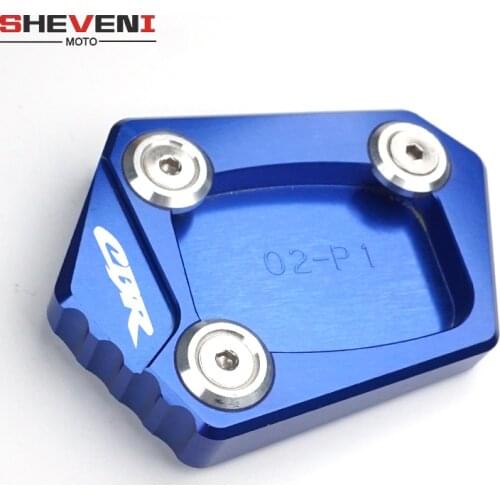 For Honda CB400 CBR250R CBR300R CBR500R CBR600F Motocycle CNC Kickstand Foot Side Stand Enlarge Extension Pad Support Plate