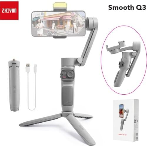InStock Zhiyun Smooth Q3 Portable 3-Axis Smartphone Handheld Gimbal Maxload 280g for iPhone 12 Pro Max 11 XS XR Huawei Samsung