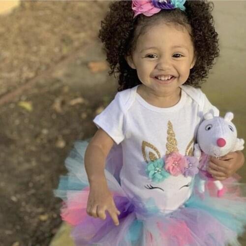 Pink Halloween Dress Baby Flower Unicorn Dres 1 Year Birthday Party Baby Girls Clothes Newborn Baby Girl Christening Gown Infant