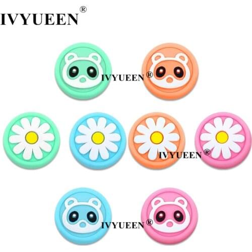 IVYUEEN for Nintendo Switch NS Lite JoyCon Joy Con Controller Silicone Stick Grip Caps Animal Crossing Cover Game Accessories