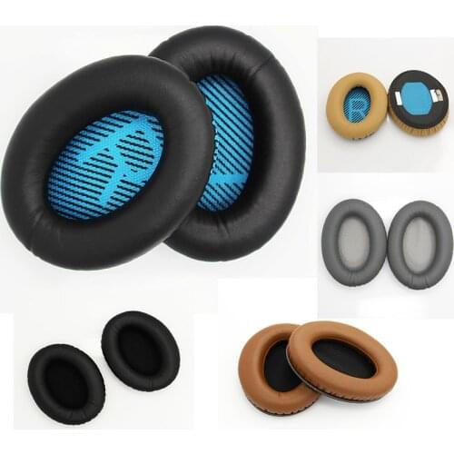 Earpads Replacement Memory Foam Leather Ear Pads Cushion Ear Cover Ear Cups for Bose QC2 QC15 QC25 AE2 AE2I Headphones