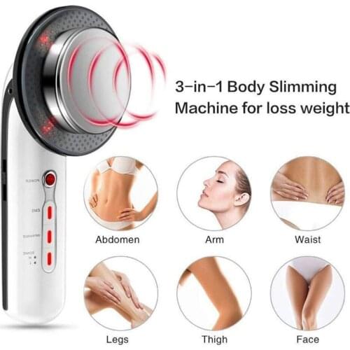 Face Reduction 3 In 1 Ems Infrared Ultrasonic Body Massager Anti-cellulite Fat Burner Weight Loss Infrared Slimming Machine#db4