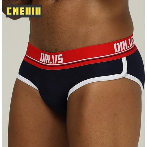 CMENIN ORLVS 2021 Ins Style Breathalbe Men Underwear Briefs Cotton Comfortable Male Panties Innerwear Breathable Mens OR199