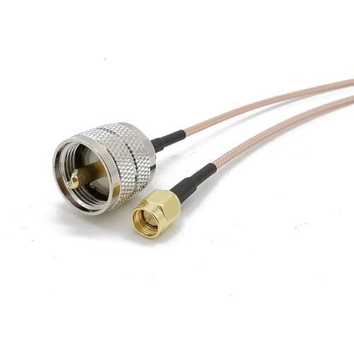 SMA Male to UHF PL259 Male RG316 Extension Cable for Ham Radio UHF to SMA Plug Adapter RF Coaxial Coax Cable