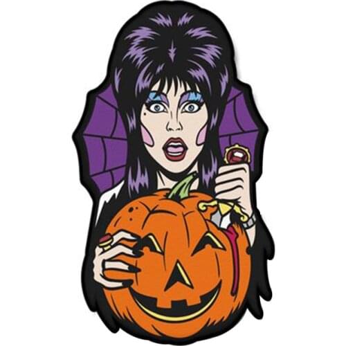 Elvira creepy carver pin