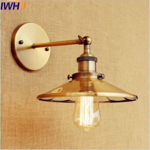 IWHD Gold Copper Vintage Wall Lamp Home Lighting Arm Edison Retro Wall Light Fixtures Loft Industrial Wall Sconce Apliques Pared
