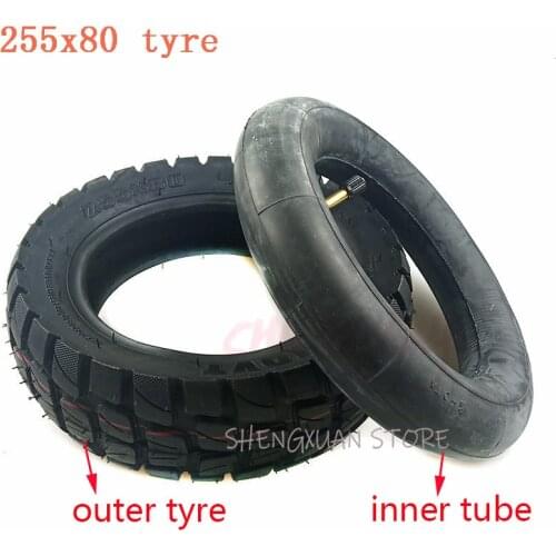 High quality Off-road tire 10 inch Pneumatic outer Tyre Inner Tube 10x3.00-6 255x80 for ZERO 10X and Mantis Electric Scooter