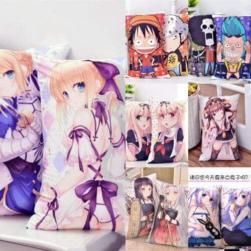 Japanese Anime One Piece Fate Saber Cosplay Otaku Hugging Body Pillow Case Cover Bed Pillowcase Cushion 2 Sides 35*55/45*70cm