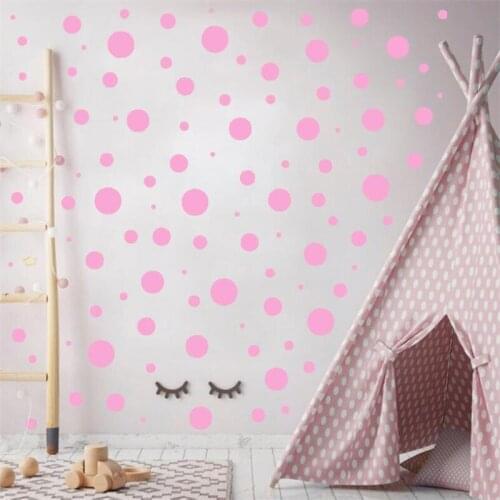 Gold Polka Dots Kids Room Baby Room DIY Wall Stickers Children Home Decor Nursery Wall Decals Wall Stickers For Kids Rooms