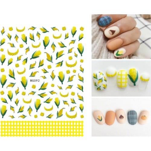 10PCS Female Nail Slider Pitaya Orange Pitaya Set Art Direct Stickers On Nails