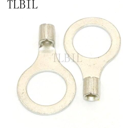 1000Pcs/pack RNB5.5-8 AWG12-10 5/16" terminal Non-Insulated Ring type Terminals Assortment Kit Cable Wire Connector Crimp Spade