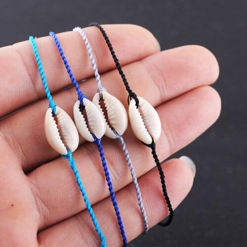 2019 New Cowrie Shell Bracelets For Women Jewelry Delicate Rope Chain Beads Charm Bangles Bohemian Beach gift