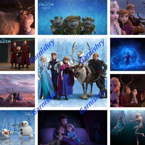 5D DIY Frozen Diamond Painting Disney Diamond Embroidery Full Round Square Drill Cross Stitch Kits Mosaic Living Room Decor Art