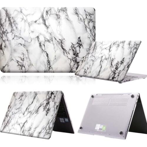 White Carrera Marble Pattern Laptop Case For MateBook 13/13 AMD Ryzen/14/D14/D15/X 2020/X Pro/Pro 16.1/Honor MagicBook 14/15