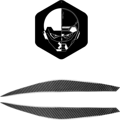 Fiber Cover Car Light Eyebrow Decorative Strip Eyelid Carbon Trim Easy Installation For BMW X6 E71 2008-14 Anti-collision Glue