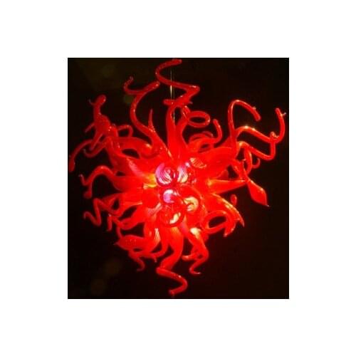 Home Decor CE/UL Contemporary LED Flower Ceiling Lamps Pretty Hand Blown Glass