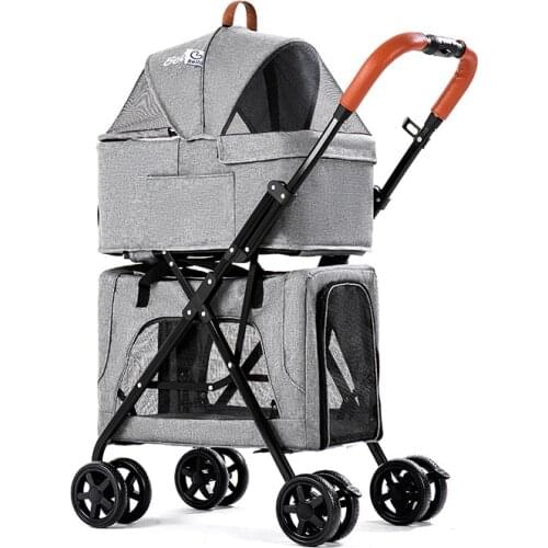 Pet Stroller Double Layer Stroller