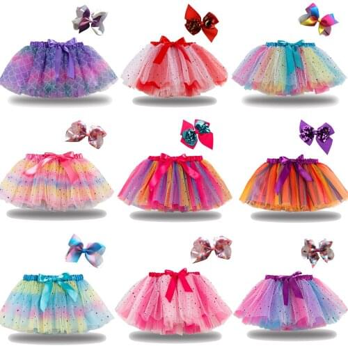 Unicorn Princess Tutu Skirt Baby Girls Summer Clothes Rainbow Kids Party Tutu for Girl Skirts Children Ball Gown Mini Pettiskirt