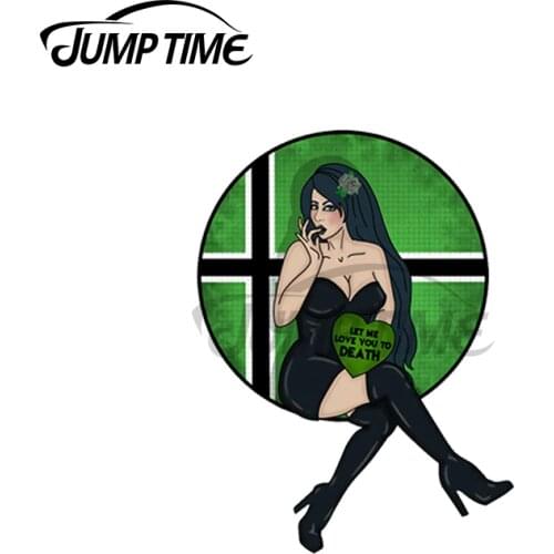 JumpTime 13 x 5.3cm For Negative Pinup Love You to Death Waterproof Motorcycle Decoration Car Stickers Cartoon Surfboard Decal