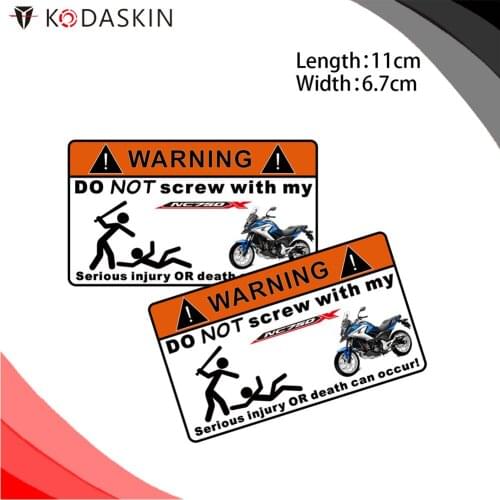 KODASKIN Motorcycle Cheap 2D Creative Warning Sticker Decal for HONDA NC750X Blue