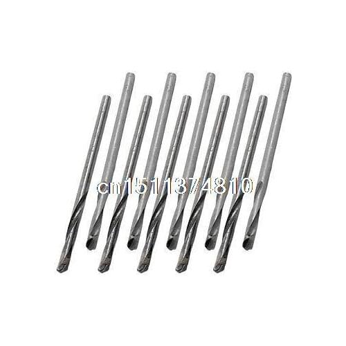 Milling Cutter Straight 2 Flutes End Mill 3mm x 3mm x 20mm x 60mm 10 Pcs