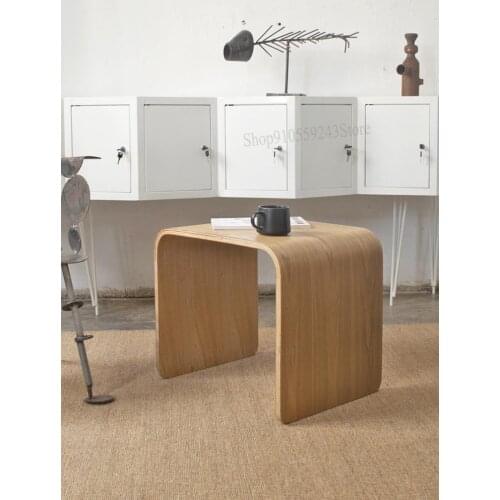 Creative Simple Nordic Log Color Living Room Small Coffee Table Sofa Corner Table Designer Original Wooden Furniture