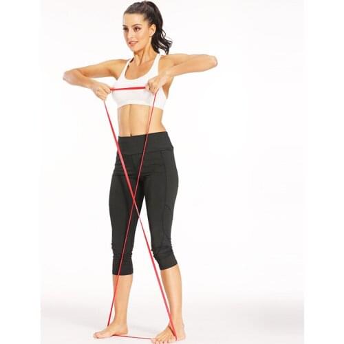 Latex resistance belt 2 meters plus thick elastic belt pull ring deep squat stretch hip ring yoga fitness equipment