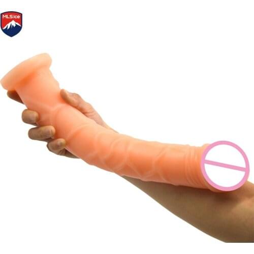 MLSice Suction Cup Dildo Huge Long Dildo 33.5CM Super Big Cock Realistic Soft Penis Horse Dildo Lesbian Gay Sex Toys for Women