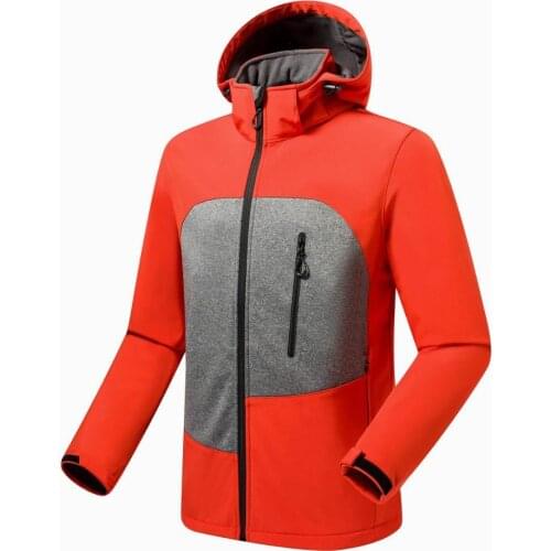 New Men Hiking Jacket Softshell Coat Fleece Jacket Windproof Breathable Outdoor Sport Wear Camping Riding Climbing Male Jacket
