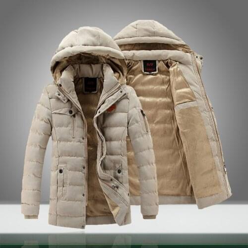 2020 New Men Parka Jackets Winter Warm Thick Male Casual Hooded Outwear Overcoats Slim Windbreak Military Jackets Solid Color