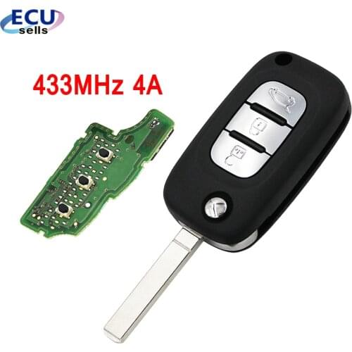 OEM Flip Remote Key Fob 3B 433MHz 4A for Benz Smart Fortwo 453 Forfour 2015-2017 with Logo