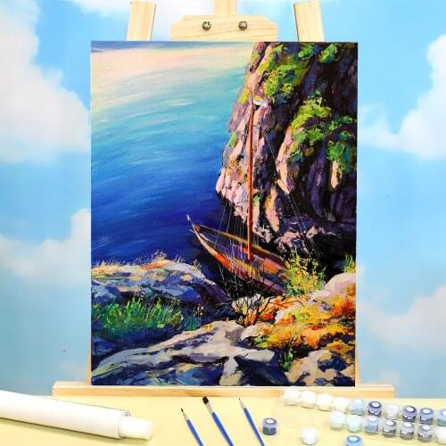 Landscape Paint By Numbers Package Oil Paints 40*50 Paiting By Numbers New Design Adults Drawing