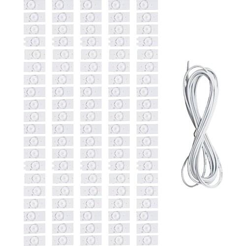 6-Volt 2W Easy Install Tin Plating Lamp Beads Set TV LED Light Strips Repairing Tool Kit Universal Lamp Beads with Back Glue