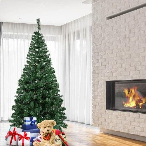 2.4M Christmas Tree Artificial Decoration Full Tree with Solid Metal Stand for Home Party New I88