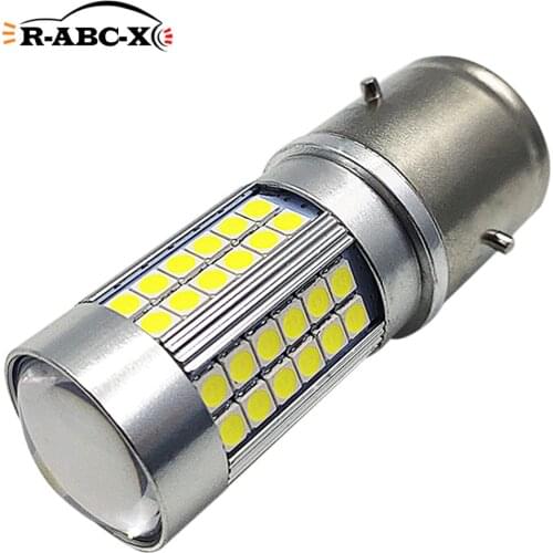 RUIANDSION1X BA21D 66 3030SMD Old Motorcycle Replacement Bulb 1200Lm Led Motorbike Head Light 12V 24V White 6000K High Power 11W