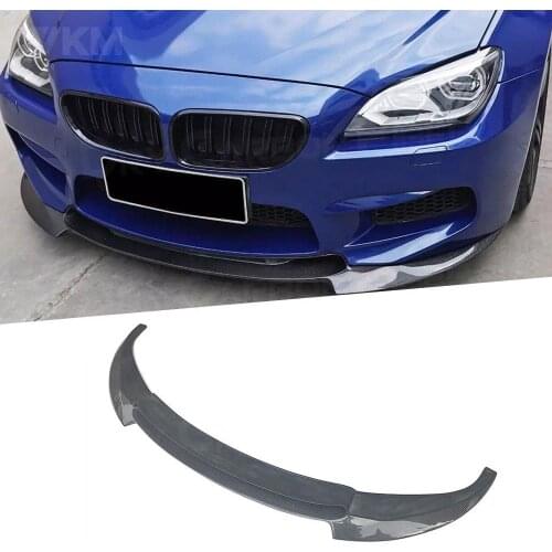 Carbon Fiber Front Bumper Lip Splitters Spoiler for BMW 6 Series F06 F12 F13 M6 Base Sedan Convertible Coupe 2014 - 2017 FRP