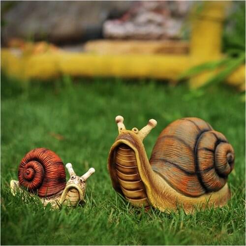 Cute Resin Snail Statue Outdoor Garden Store Bonsai Decorative Animal Sculpture For Home Office Desk Garden Decor Ornament