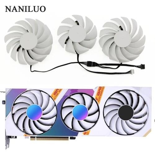 GeForce 4Pin Cooler Fan Replace For COLORFUL RTX 3080 3070 3060 Ti iGame Ultra OC White RTX3080 RTX3070 Graphics Card Fan