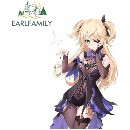 EARLFAMILY 13cm x 8cm for Genshin Impact Vinyl Car Stickers Windshield Decal Occlusion Scratch Waterproof Suitable for SUV RV