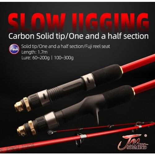 1.7m Lure Weight 60-200g or 100-300g Slow Jigging Fishing Rods With Red Color Made In China 1.7m Lure Weight 60-200g or 100-300