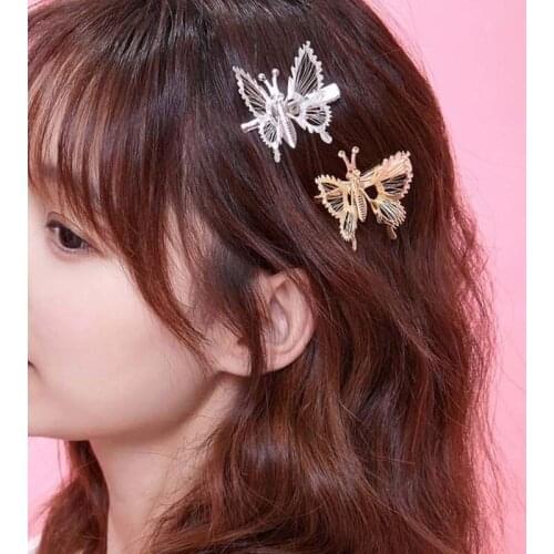 1Pcs Girls Lovely Hollow Out Bow Butterfly Hairpins Headpiece Barrettes Hair Accessories Hair Clip For Children Drop Shipping