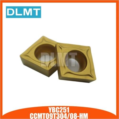 10PCS CCMT09T304 CCMT09T308 HM YBC251 Turning Tools Carbide insert Lathe cutter Tool turning insert
