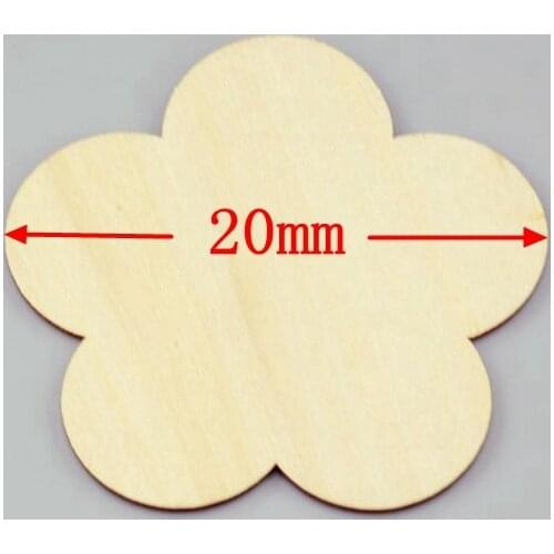 100pcs/bag wholesale high quality plum blossom die cutting wood Angle DIY scrapbook Wedding. Hotel decoration 20mm 1230