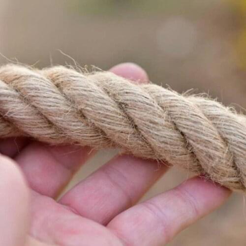 20mm 10-50M Jute Rope Twine Rope Natural Hemp Cord DIY Decor