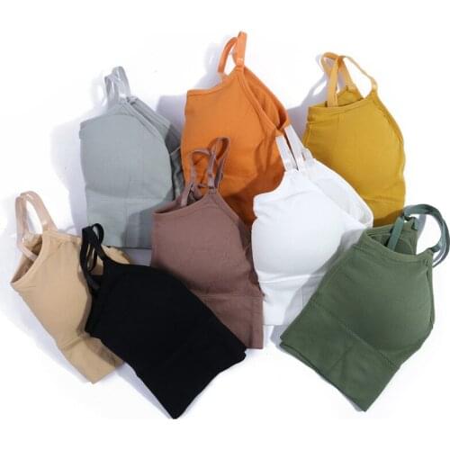 2020 new arrival Sports underwear women gather no steel ring lingerie bra tube top wrapped chest beauty back thin section