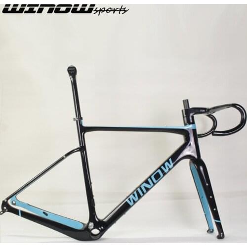 2021 New modle Gravel bike frameset Thru Axle 142mm Available Gravel 700C Carbon Bike Frame road carbon bike frame custom paint