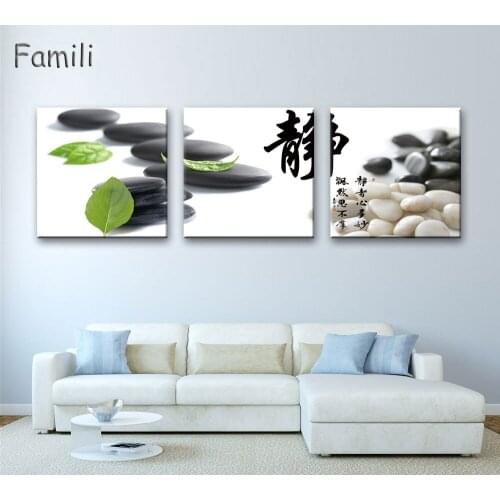 3pcs Canvas Painting Home Decoration Pictures Wall Pictures For Living Room No Frame Spring Stone Image Modular Pictures