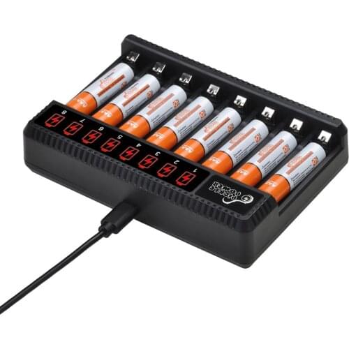 Pickle Power 1100 mAhAAA Ni-MH Rechargeable Battery +8 Slots Charger for AAA batteria