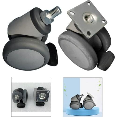 Non- and Silent Flexibility Chair Caster Wheels for Floor Mat Carpeted Floors Office Chairs